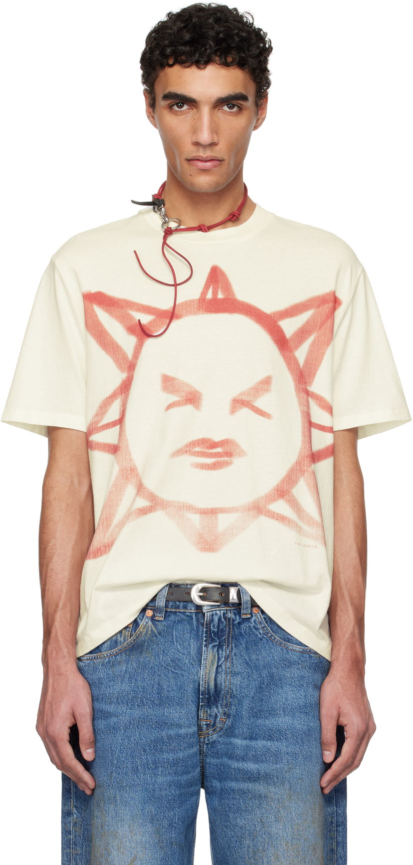 T-paita OUR LEGACY Our Legacy Box Sun Graphic T-Shirt Beige | M2256BSS