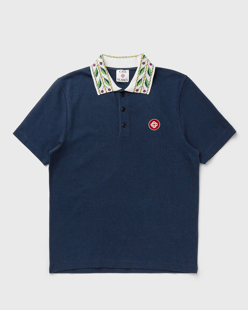 Poolopaita Casablanca Laurel Pique Polo Shirt Tummansininen | MPF25-JTP-243-02
