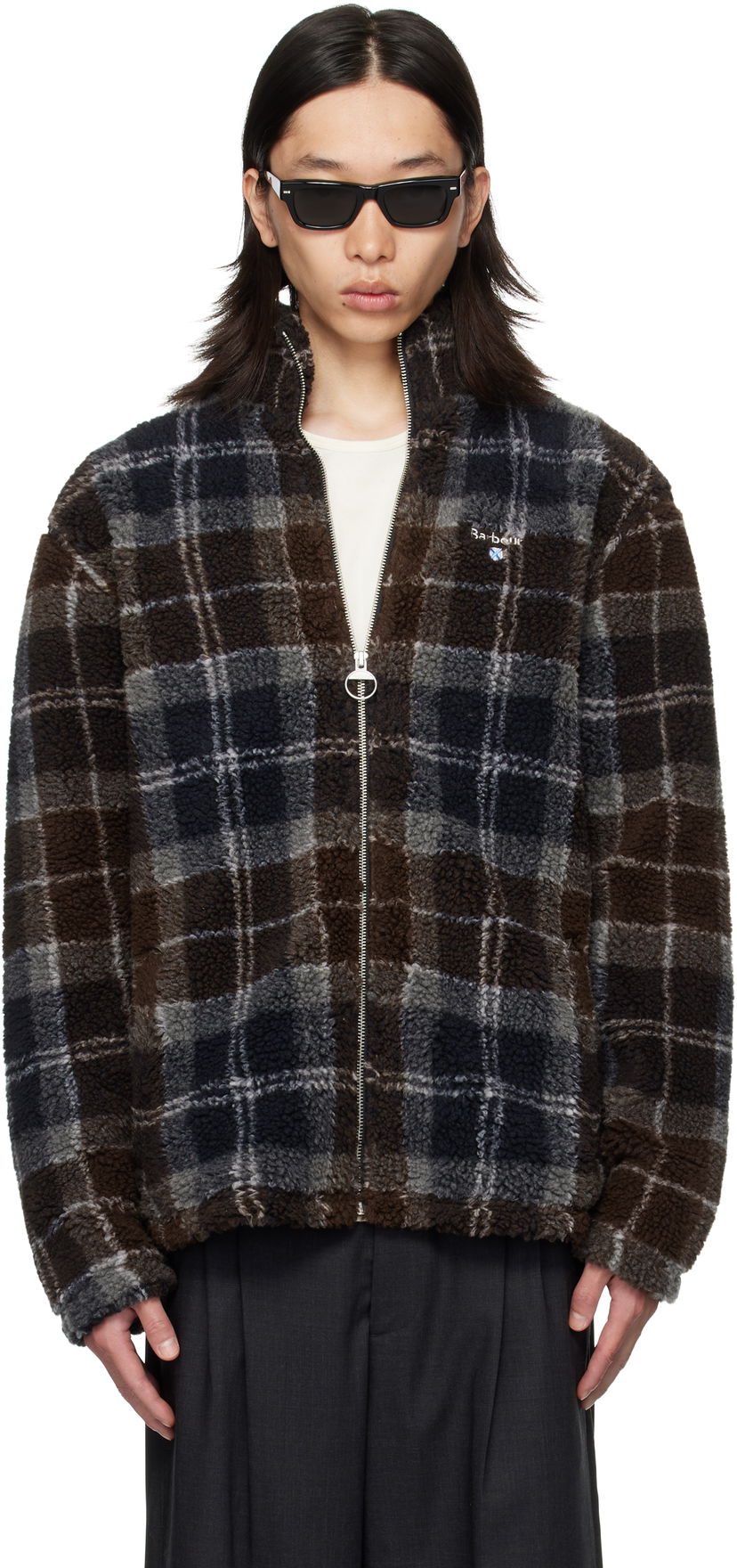 Takki Barbour Barbour Tartan Sherpa Fleece Jacket Ruskea | MFL0187TN38