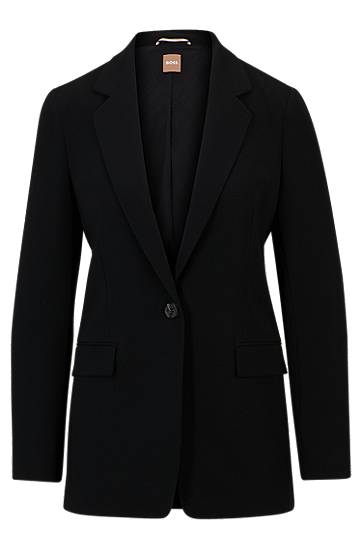 Takki BOSS Crepe Regular-Fit Jacket Musta | 50490053