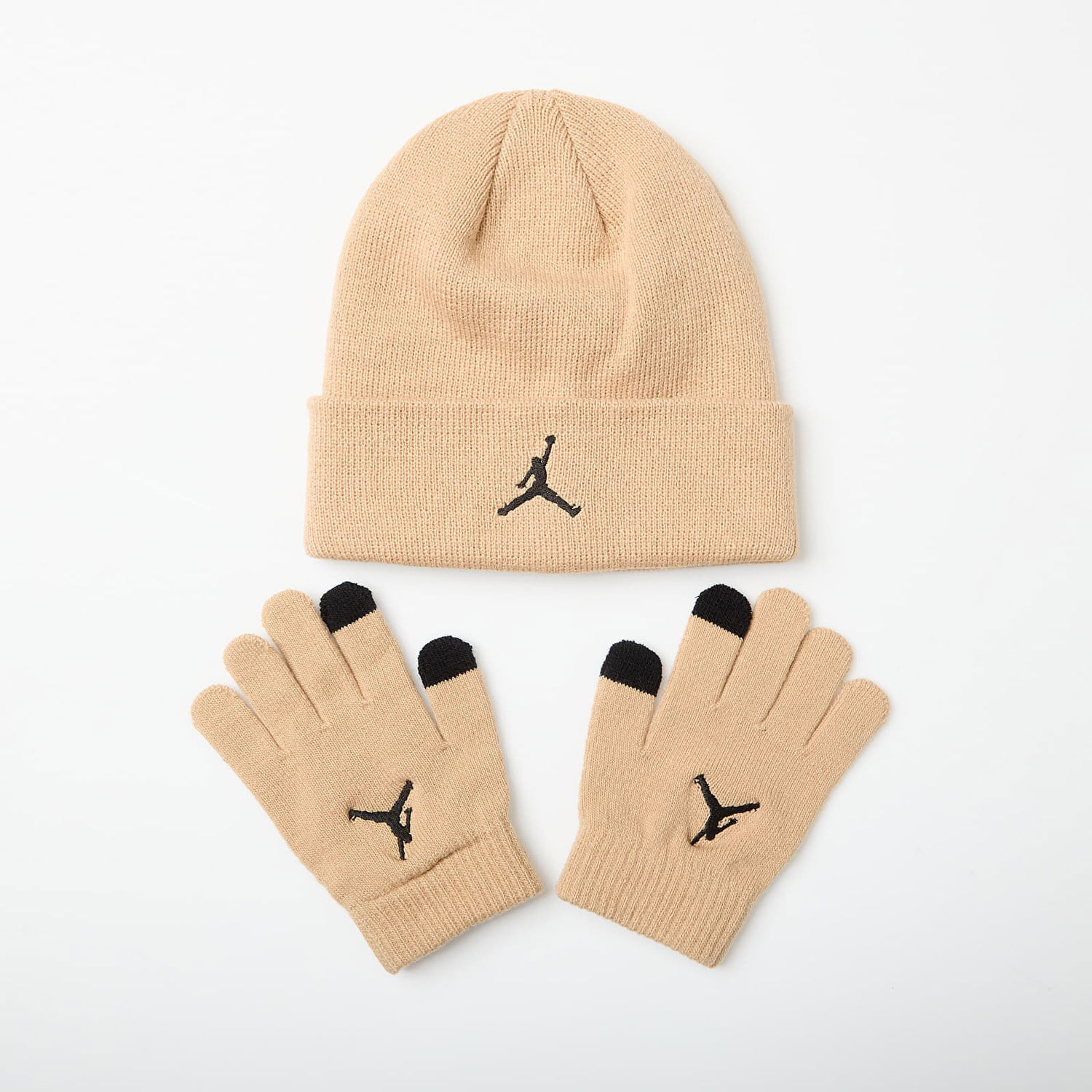 Verryttelypuku Jordan Jordan Essentials Beanie and Gloves Set Beige | 9A0836-X0L, 0