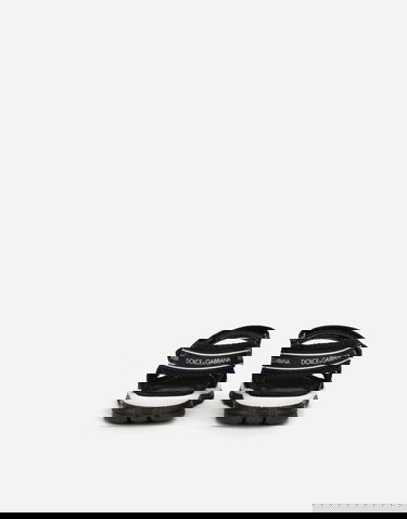 Tennarit ja kengät Dolce & Gabbana Technical Fabric Sandals With Dg Logo For First Steps (19-26) Musta | DL0068AY2338B939, 2