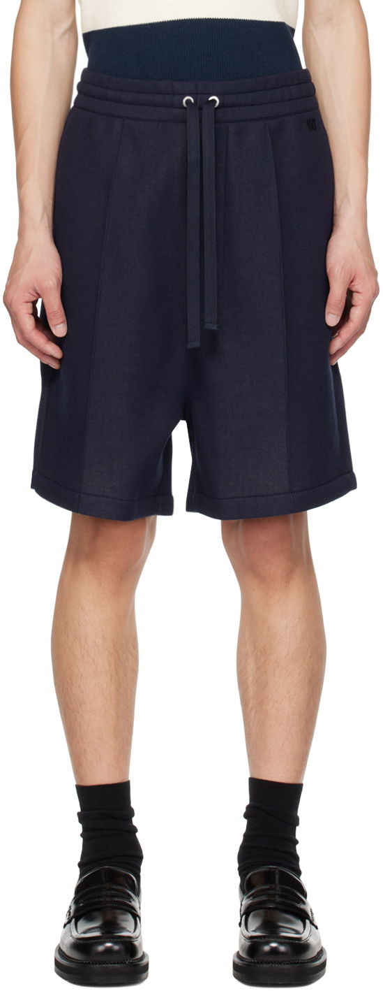 Shortsit AMI Pinched Seam Shorts Tummansininen | HSO615.750, 0