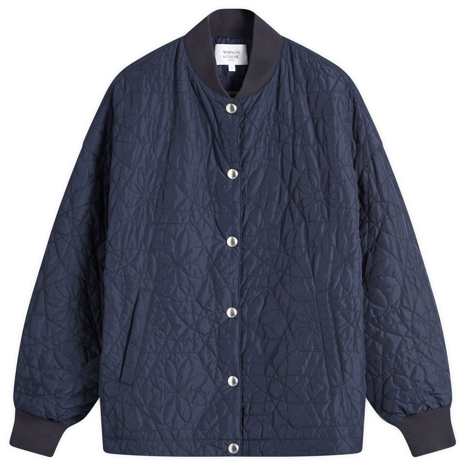 Paita MAISON KITSUNÉ Quilted Shirt Large Tummansininen | NW02103WQ4036-P480, 0