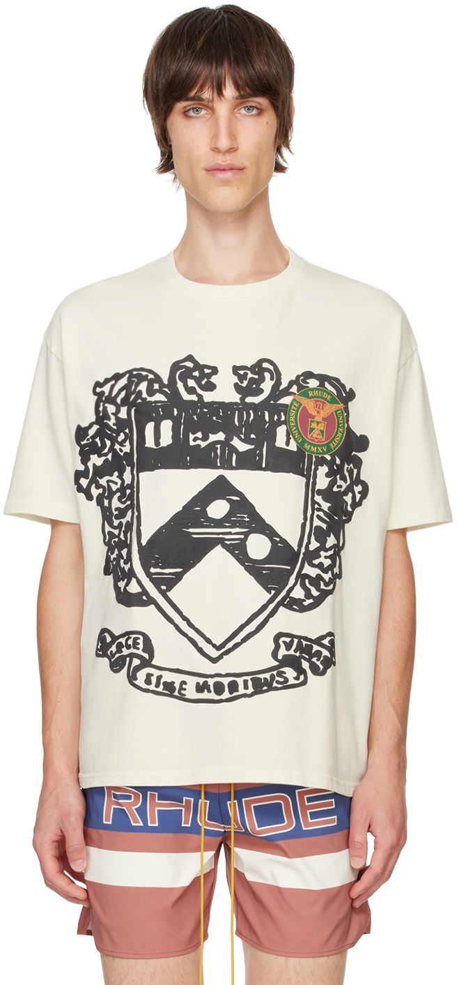T-paita Rhude Crest Graphic T-Shirt Valkoinen | RHFW24TT20012