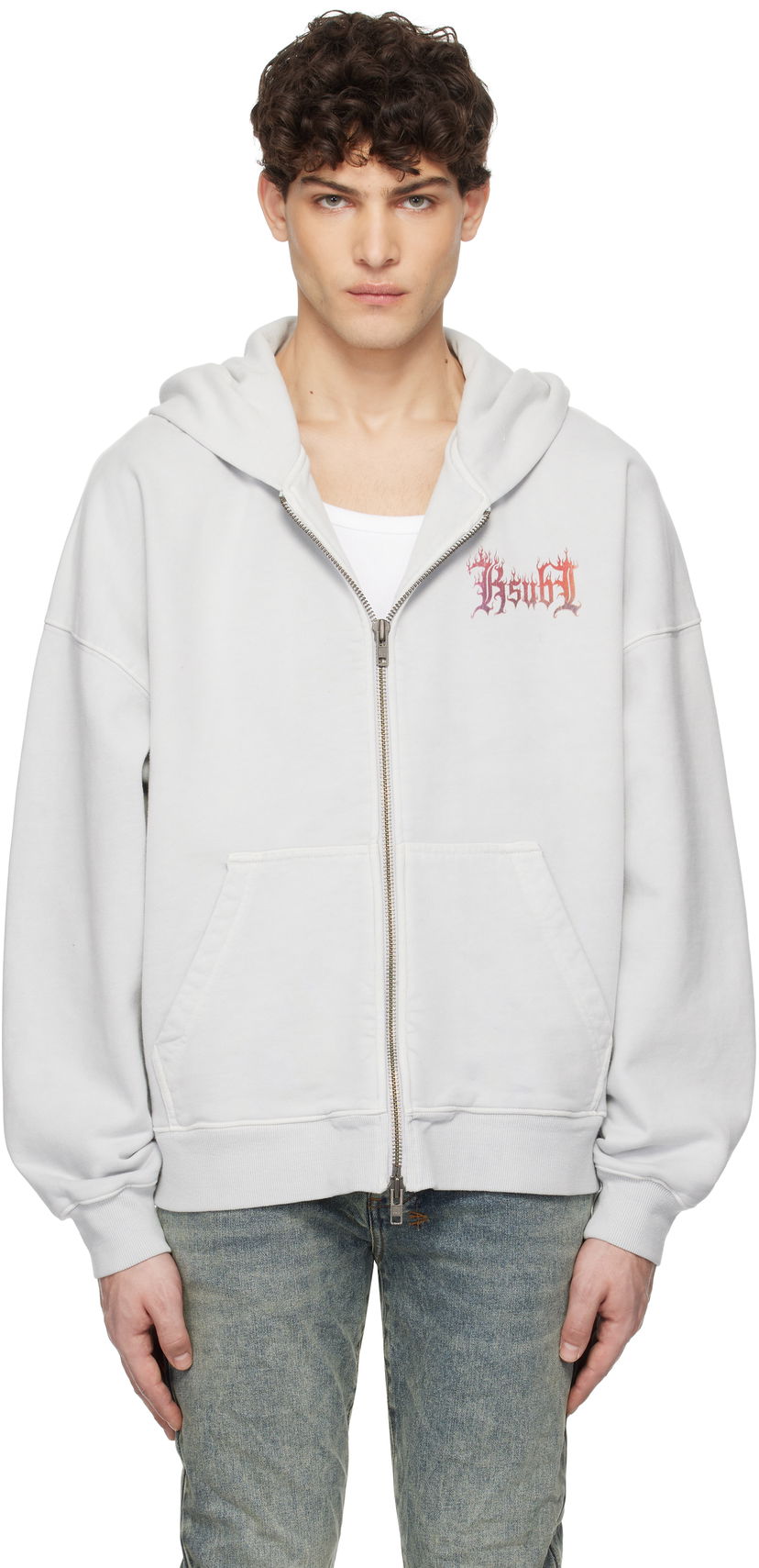 Huppari Ksubi Ksubi Fuego Ekcess Zip Hoodie Harmaa | MPS25FL007