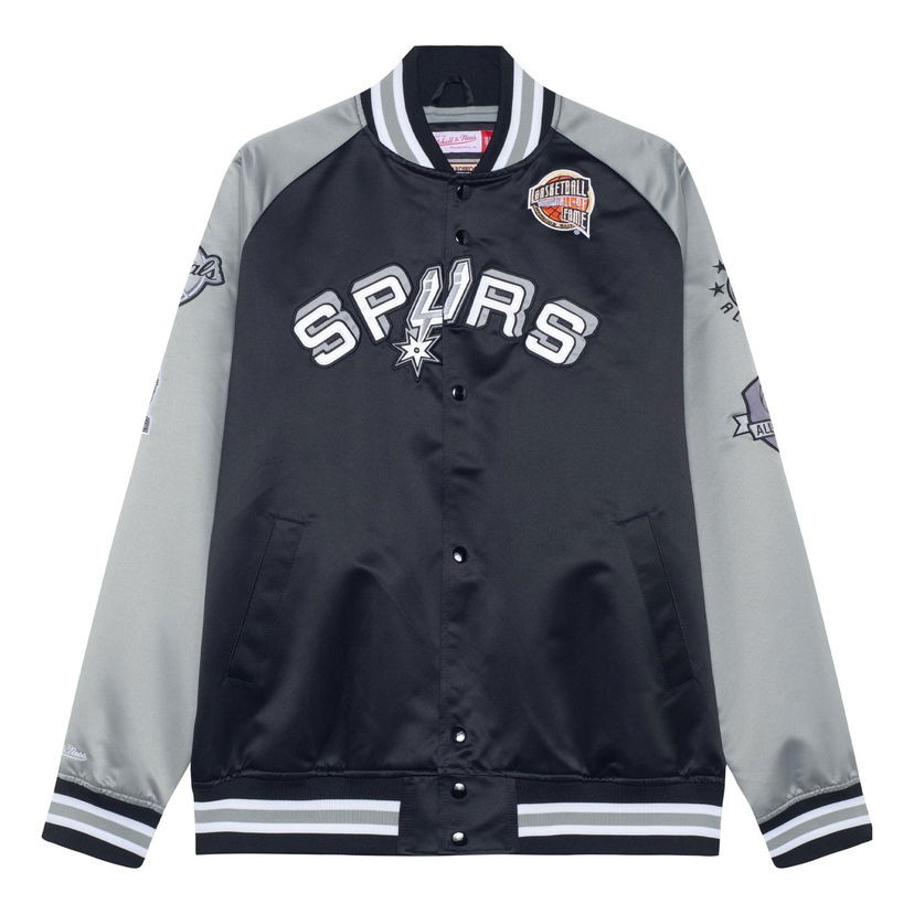 Bomber-takki Mitchell & Ness NBA Spurs Hof Satin Jacket Musta | OJBF6860-SASYYTPABKGY