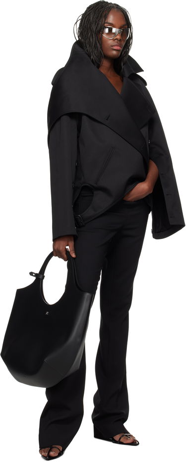 Housut Courrèges Courrèges Tailored Slash Flare Trousers Musta | 424CPA265WO0113, 3