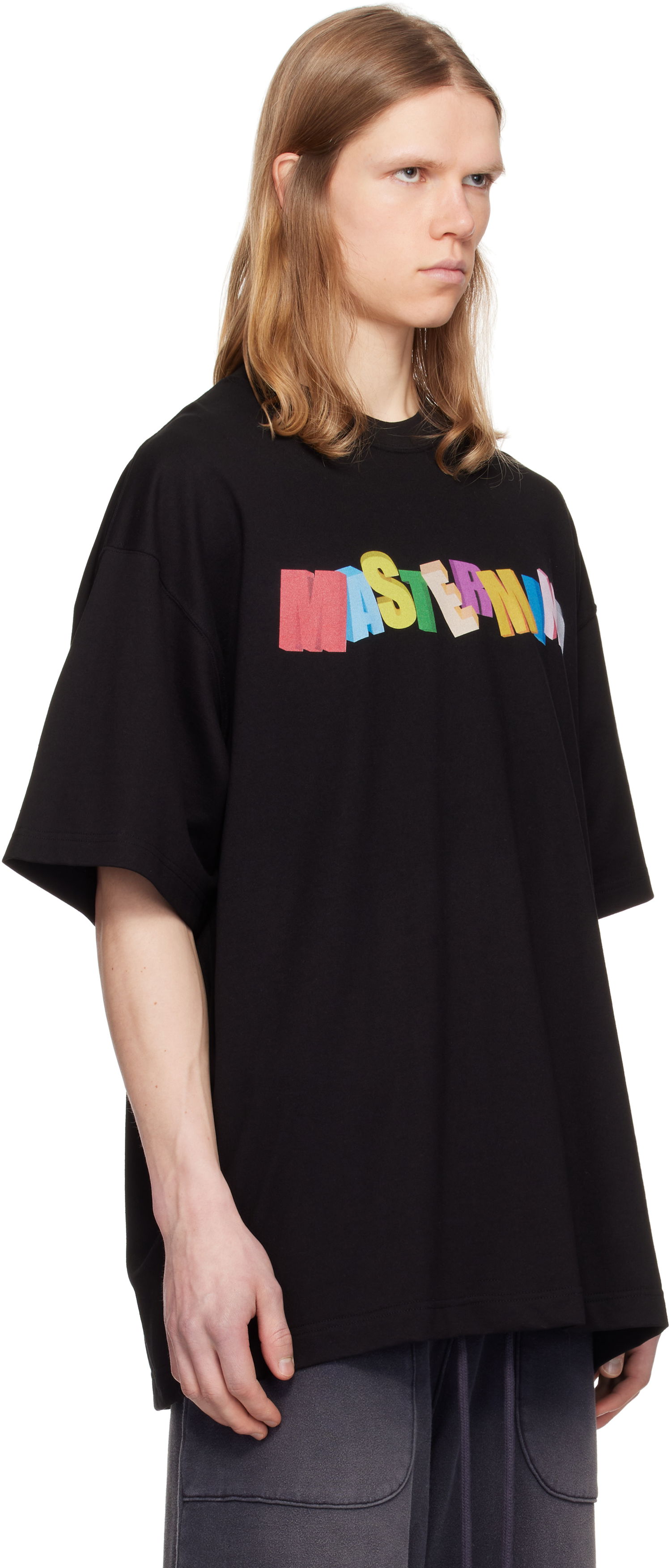 T-paita Mastermind WORLD Mastermind World Oversized Multicolor Logo T-Shirt Musta | MW25S14-TS056-022, 1
