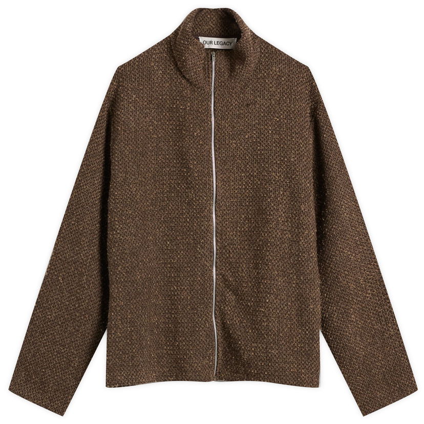 Huppari OUR LEGACY Shrunken Full Zip Polo Ruskea | M4256SBS
