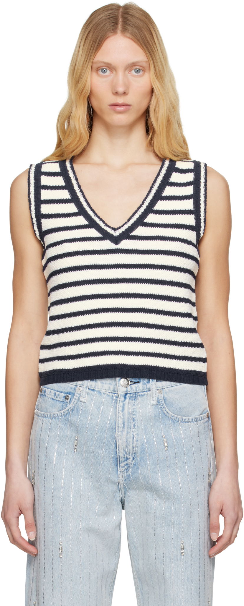 Villapaita rag & bone rag & bone Meghan Stripe Knit Vest Monivärinen | WAS25S062EC62