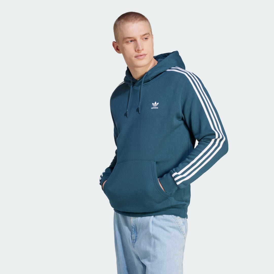 Huppari adidas Originals Adicolor Classics 3-Stripes Hoodie Turkoosi | IL2491, 0