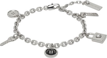 Rannerengas Marc Jacobs Marc Jacobs Charm Bracelet with Buttons, Lock, Key and Logo Tag Metallinen | 2R4JBR001J41, 0