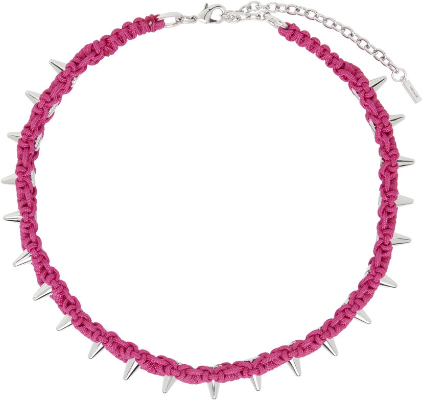 Kaulakoru We11done We11done Handmade Studded Noeud Choker Vaaleanpunainen | WD-AJ0-25-600-U-PK