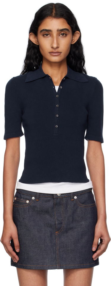 Poolopaita A.P.C. A.P.C. Joelle Knit Polo Tummansininen | COGDK-F23421, 0