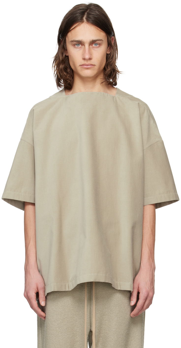 T-paita Fear of God Green Square Neck T-Shirt Vihreä | FG850-203COR