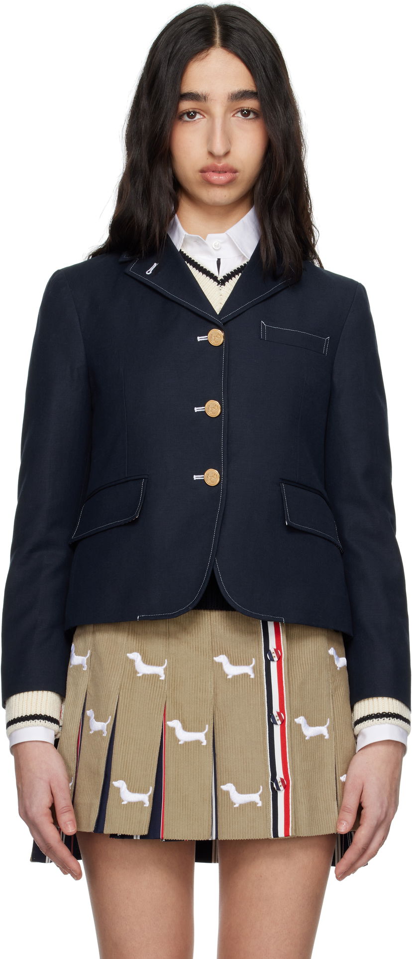 Takki Thom Browne Thom Browne High Break Sportcoat Blazer Tummansininen | FBC929H-F0829