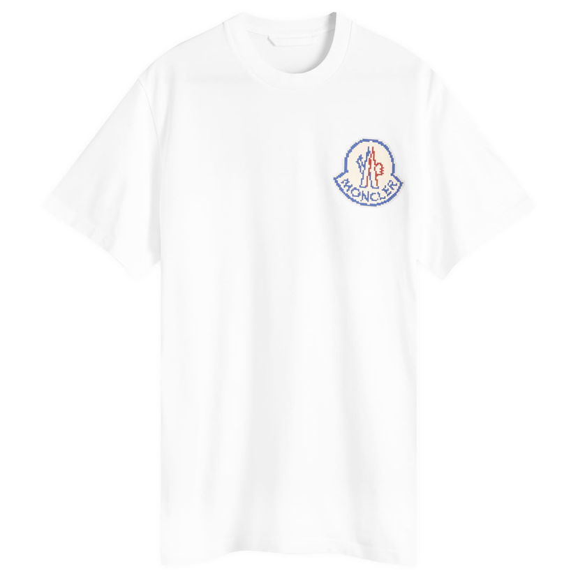 T-paita Moncler Pixel Logo T-Shirt Valkoinen | 8C000-83927-04-00A