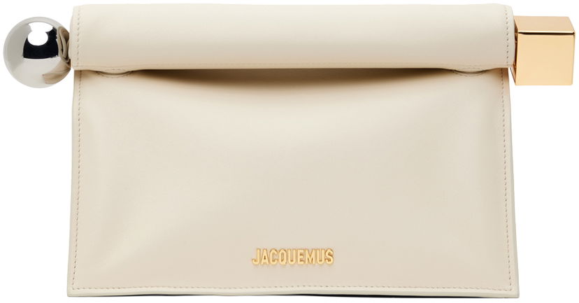 Käsilaukku Jacquemus Les Sculptures 'La pochette rond carré Pouch Valkoinen | 24E233BA356-3171