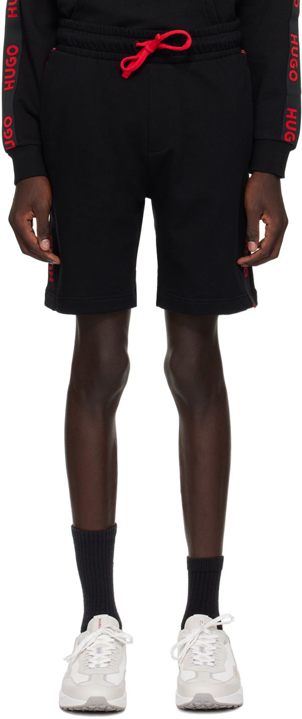 Shortsit BOSS Hugo Drawstring Shorts Musta | 50496996