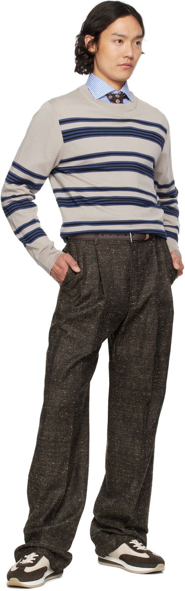 Villapaita Paul Smith PS Paul Smith Raised Stripe Merino Wool Sweater Beige | M2R-307Z-P22297-61, 3