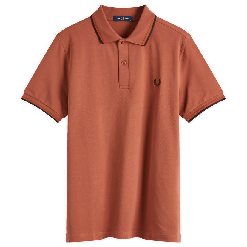 Poolopaita Fred Perry Fred Perry Twin Tipped Polo Shirt, Size Large Oranssi | M3600-Y39