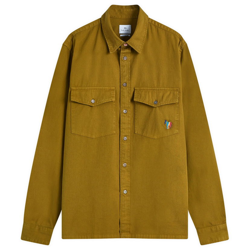 Paita Paul Smith Paul Smith Two-Pocket Zebra Shirt, Size Large Ruskea | M2R-647X-P21452-36A