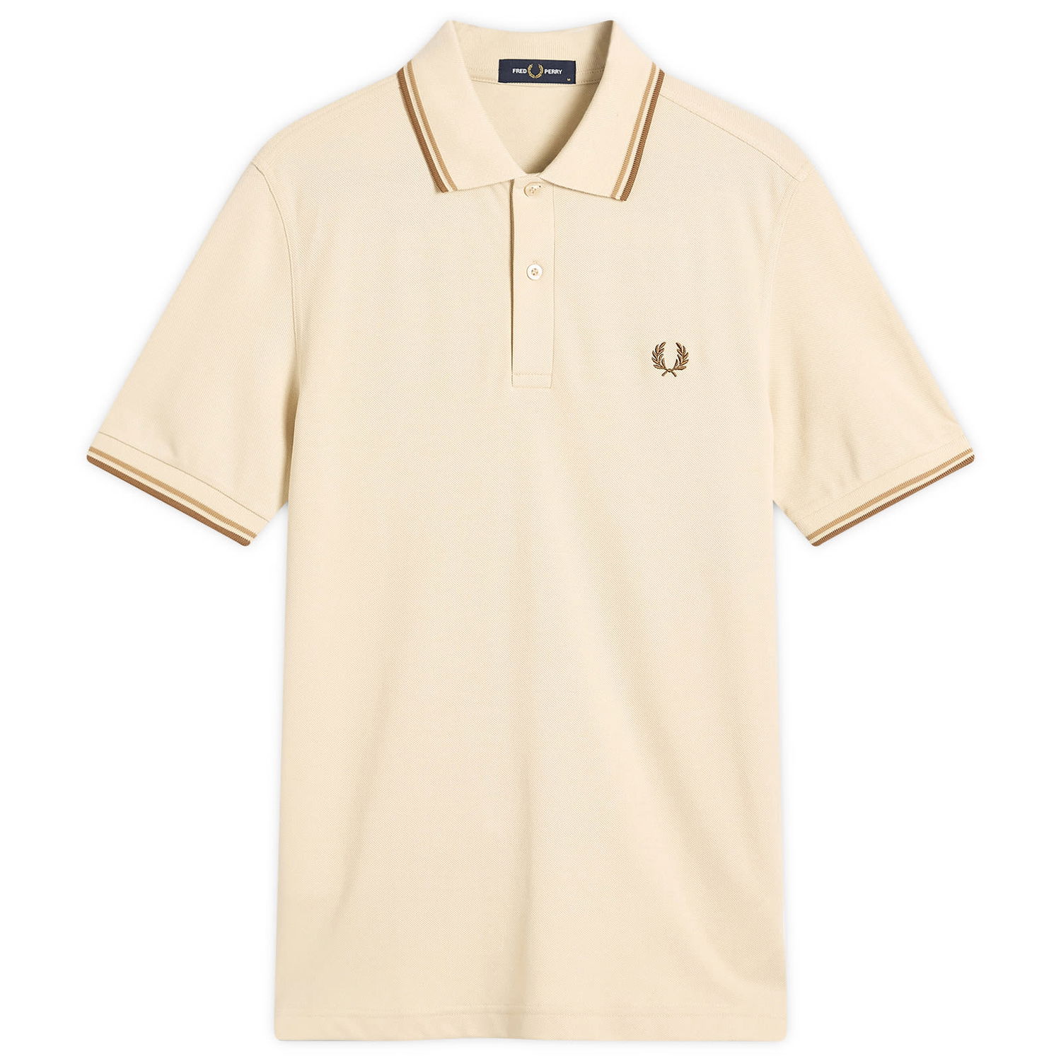 Poolopaita Fred Perry Fred Perry Twin Tipped Polo Shirt, Size Large Beige | M3600-Z53, 1
