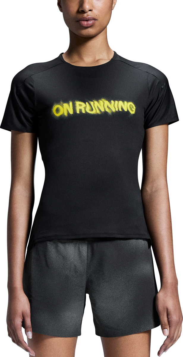 T-paita On Running Performance Lumos  With Print Musta | 1we30210553