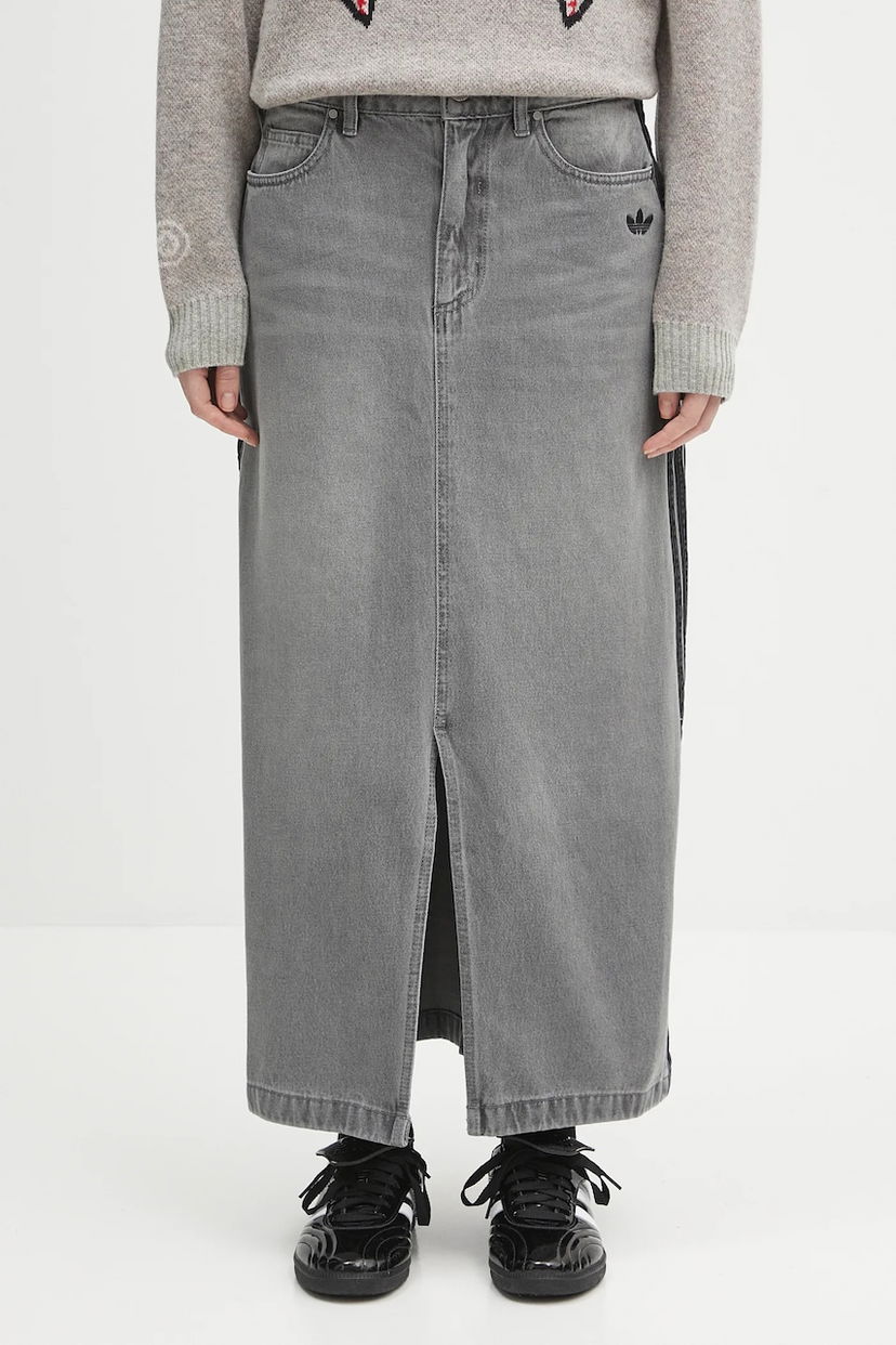 Hame adidas Originals adidas Originals Denim Maxi Skirt Harmaa | JW2659