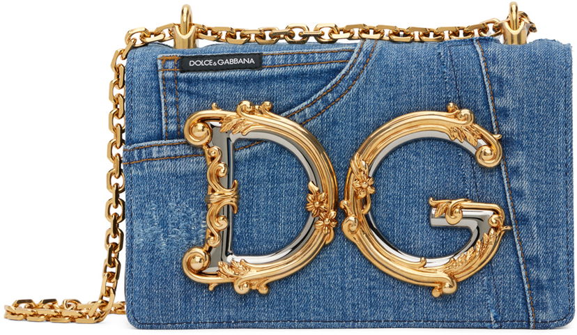 Käsilaukku Dolce & Gabbana Blue Patchwork Denim Bag Sininen | BB6498 AO621