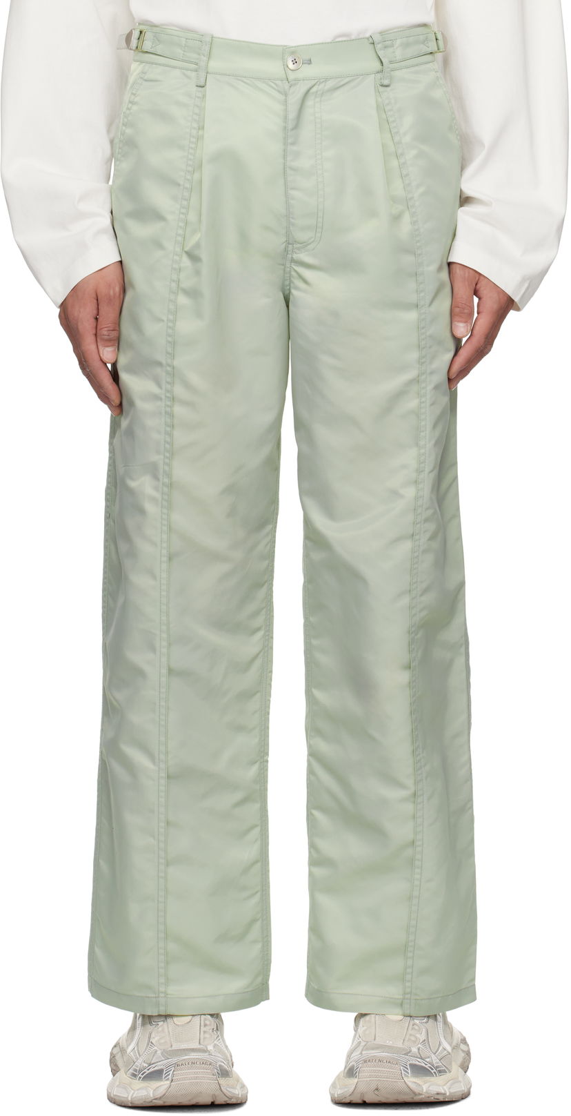 Housut Feng Chen Wang Feng Chen Wang Nylon Trousers Vihreä | FUS19TR31