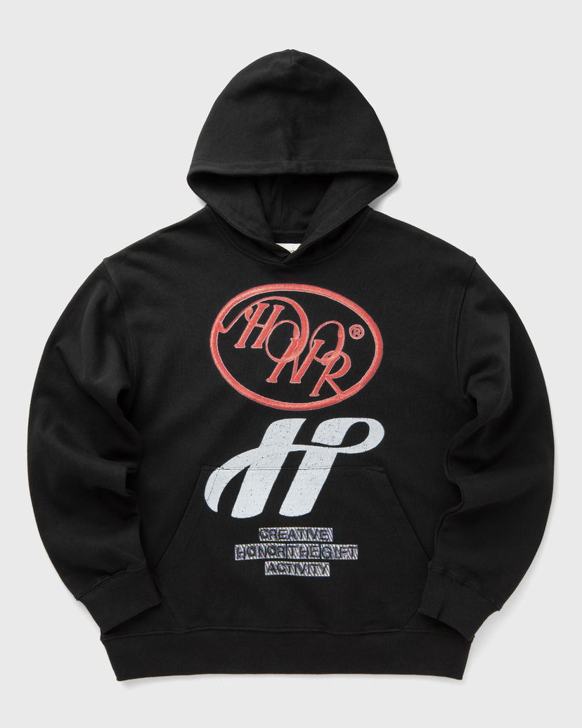 Huppari Honor The Gift Pop Art Graphic Hoodie Musta | HTG250352-BLK