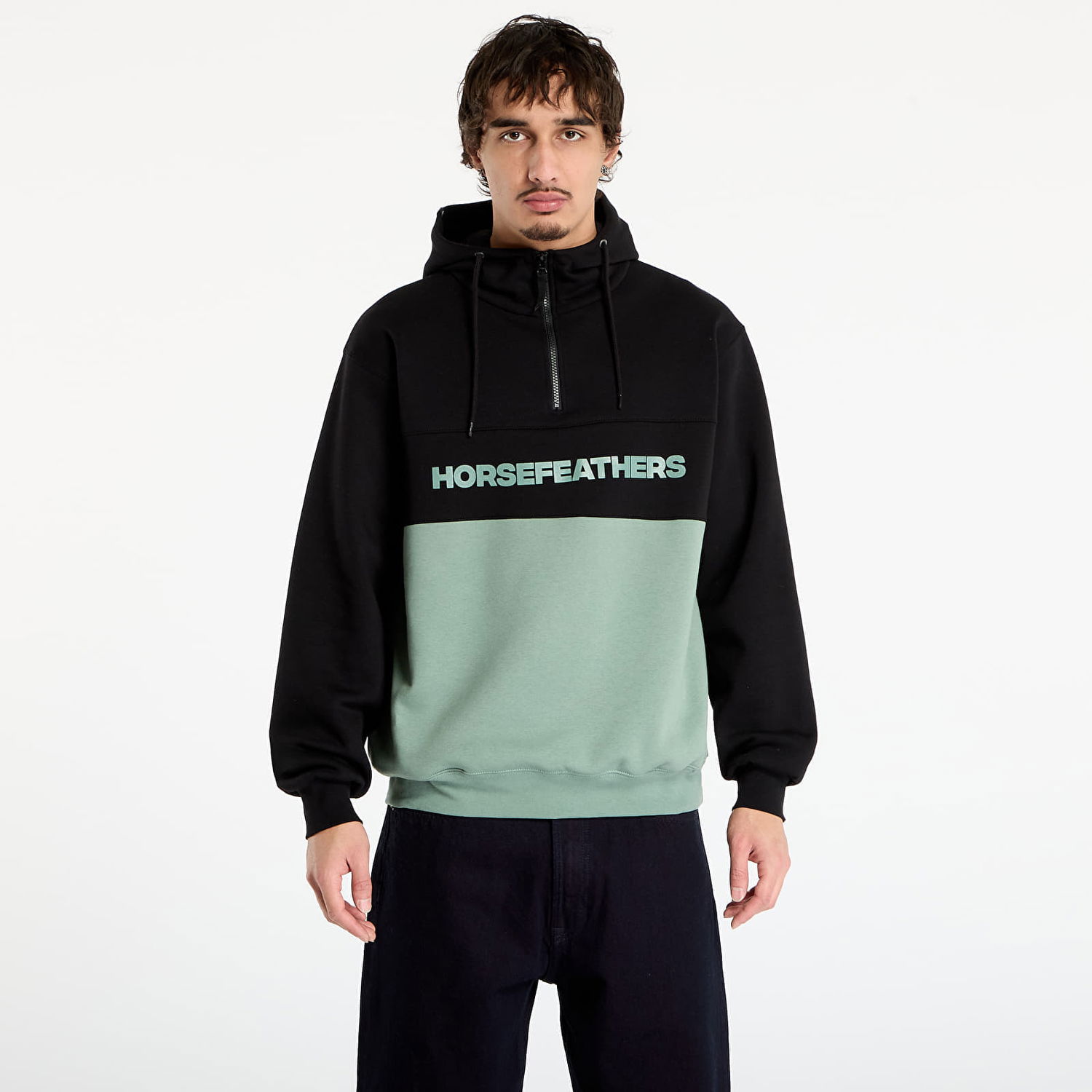 Huppari Horsefeathers Fulton Half-Zip Color-Block Hoodie Monivärinen | SM1354I, 0