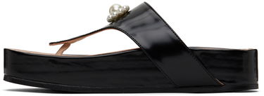 Mekko Simone Rocha Simone Rocha Pearl Thong Platform Sandals Musta | SLD47D 0740, 2