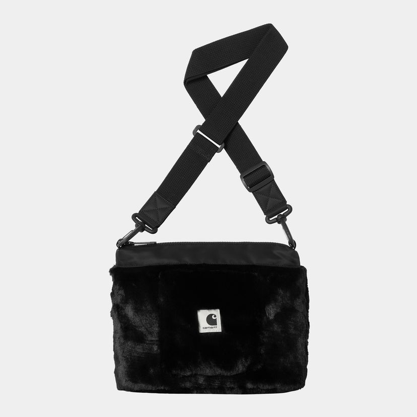 Olkalaukku Carhartt WIP Olney Faux Fur Shoulder Bag Musta | I035360_1
