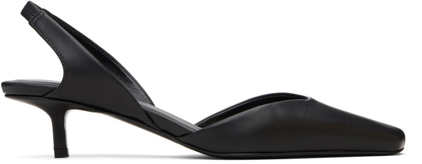 Kengänhoito Loulou de Saison Loulou de Saison Akila LDS Leather Slingback Heels Musta | AKILA LDS