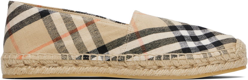 Vaatteet Burberry Burberry Check Mews Espadrilles Beige | 8109180