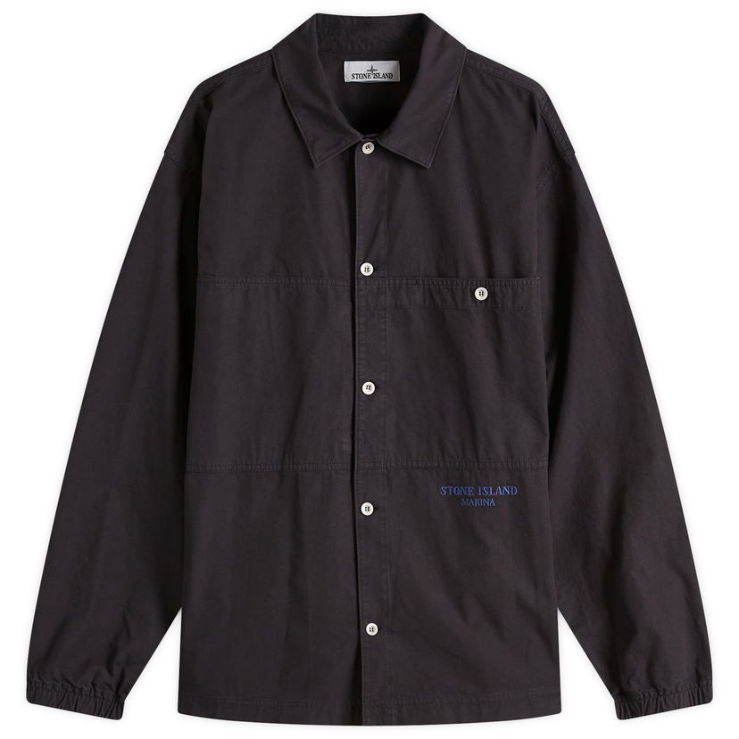 Paita Stone Island Stone Island Marina Tela Overdyed Overshirt Musta | K1S151200025-V0020
