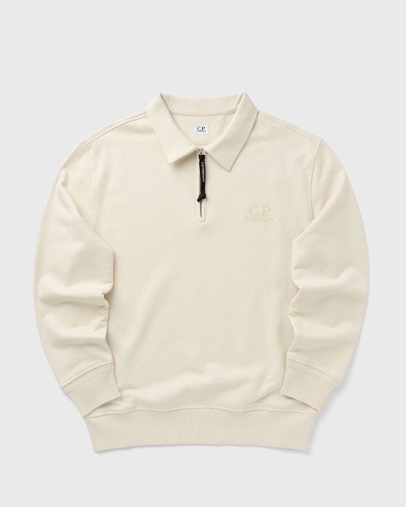 Huppari C.P. Company CP Company Half Zip Polo Sweatshirt Beige | 19CMSS140A005086W-402
