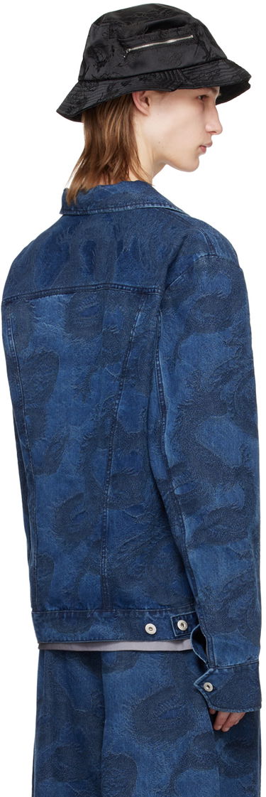 Takki Feng Chen Wang Feng Chen Wang Dragon Print Denim Jacket Sininen | FUS17JK20, 2