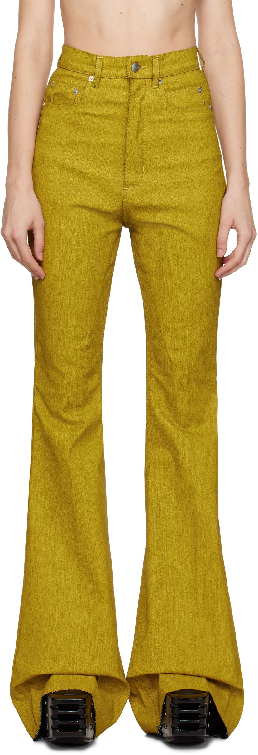 Jeans Rick Owens Bootcut Jeans Keltainen | RO02D3329 SMT
