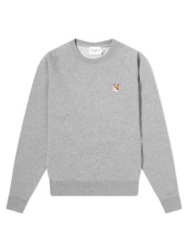 Huppari MAISON KITSUNÉ Fox Head Patch Adjusted Sweat Harmaa | AW00303KM0001-H150