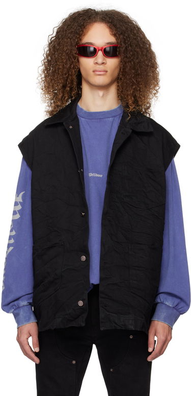 Liivi We11done We11done Oversized Denim Vest Musta | WD-DV0-24-394-U-BK, 0