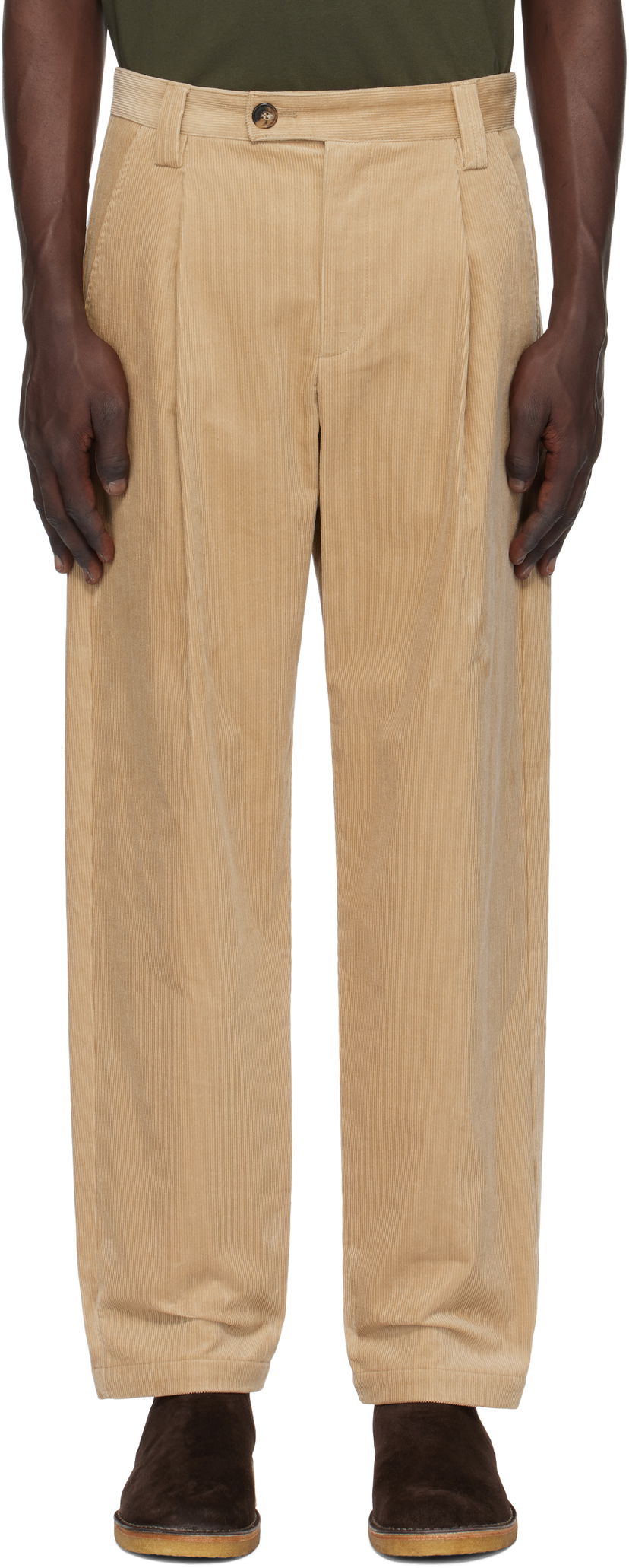 Housut A.P.C. Renato Corduroy Pants Beige | COHHO-H08428