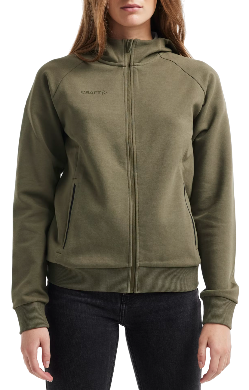 Huppari Craft Hoodie Core Soul Full Zip Vihreä | 1910626-664000
