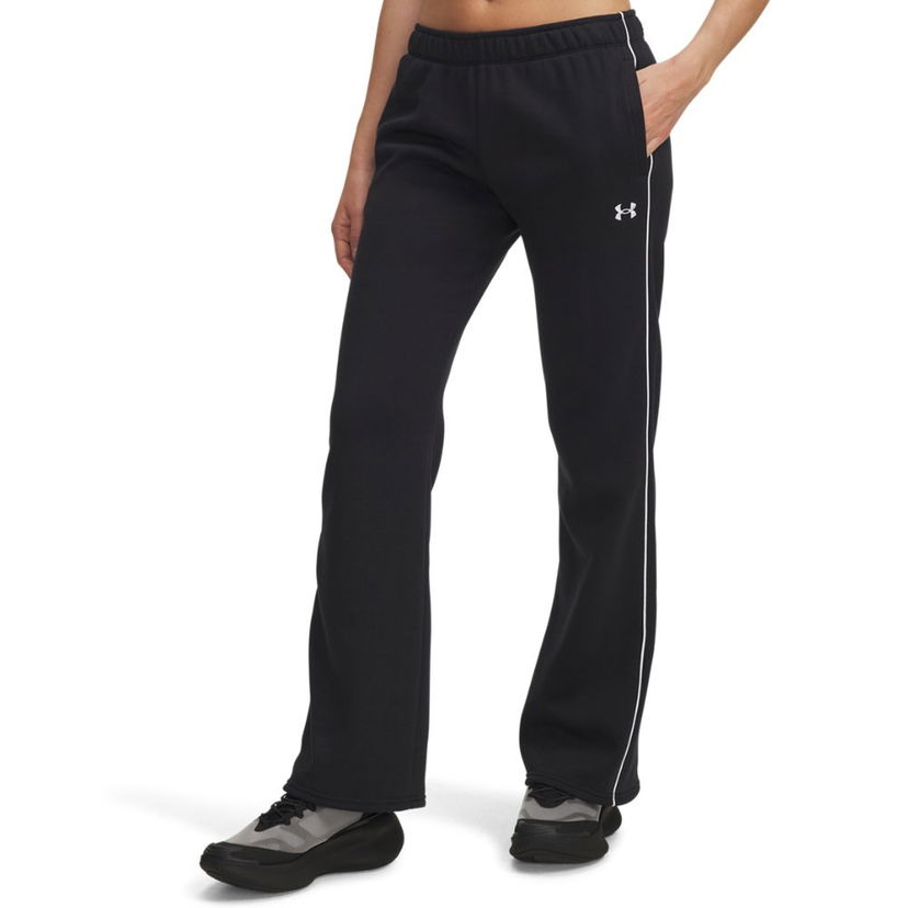 Verryttelyhousut Under Armour Under Armour Piped Wide Leg Fleece Pants Musta | 6003711-003
