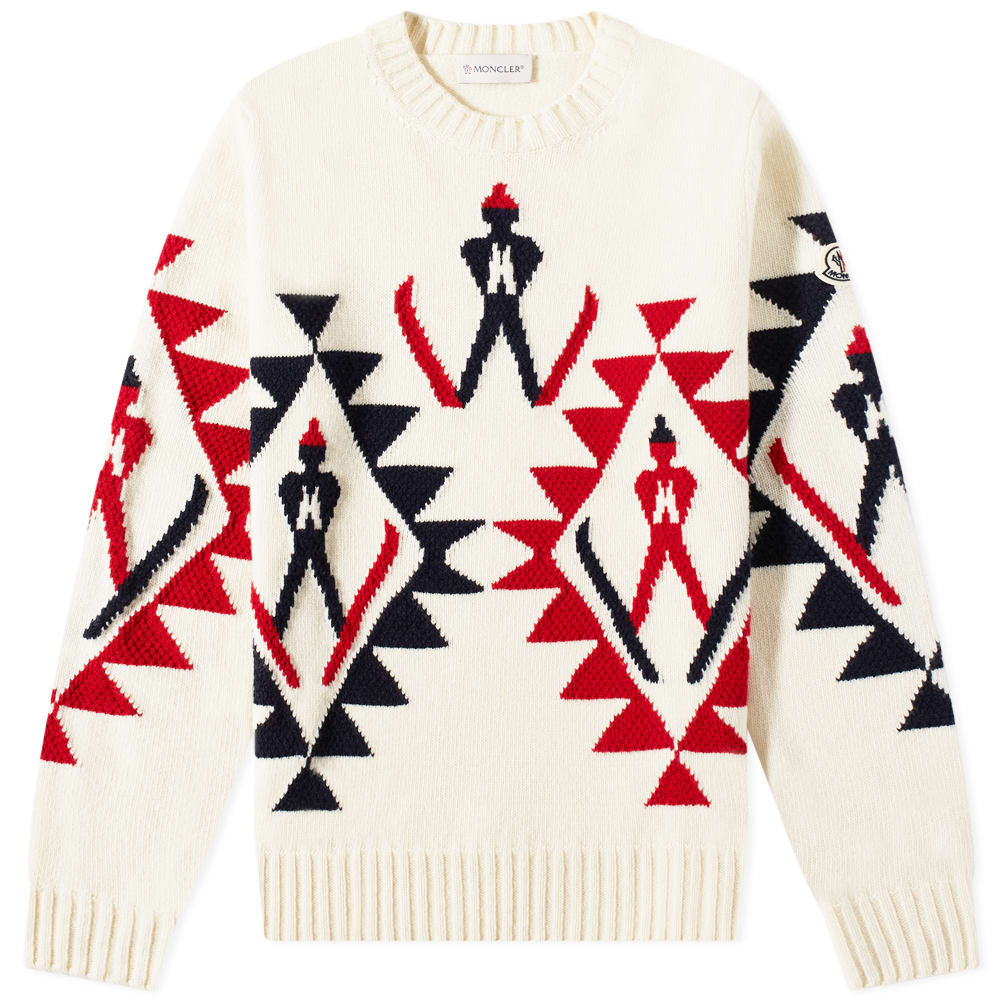 Villapaita Moncler Skiier Intarsia Crew Knit Beige | 9C000-09-M1241-P04, 0