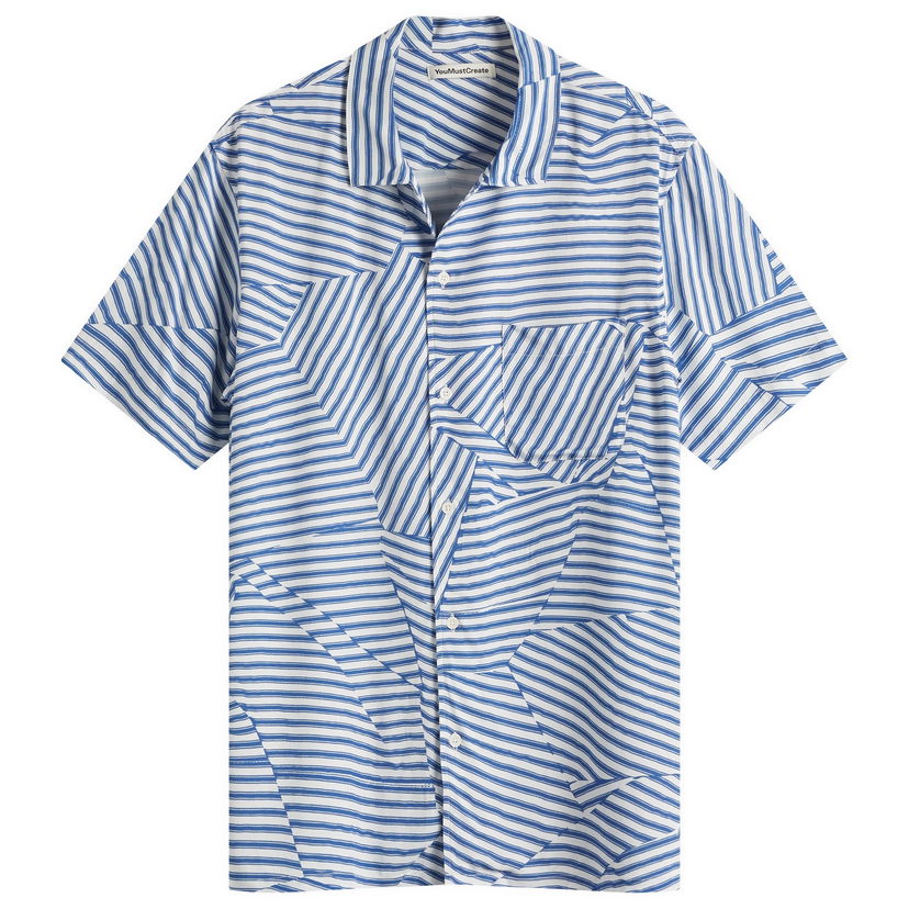 Paita YMC YMC Malick Vacation Shirt, Size Large Sininen | P2YAJ-40