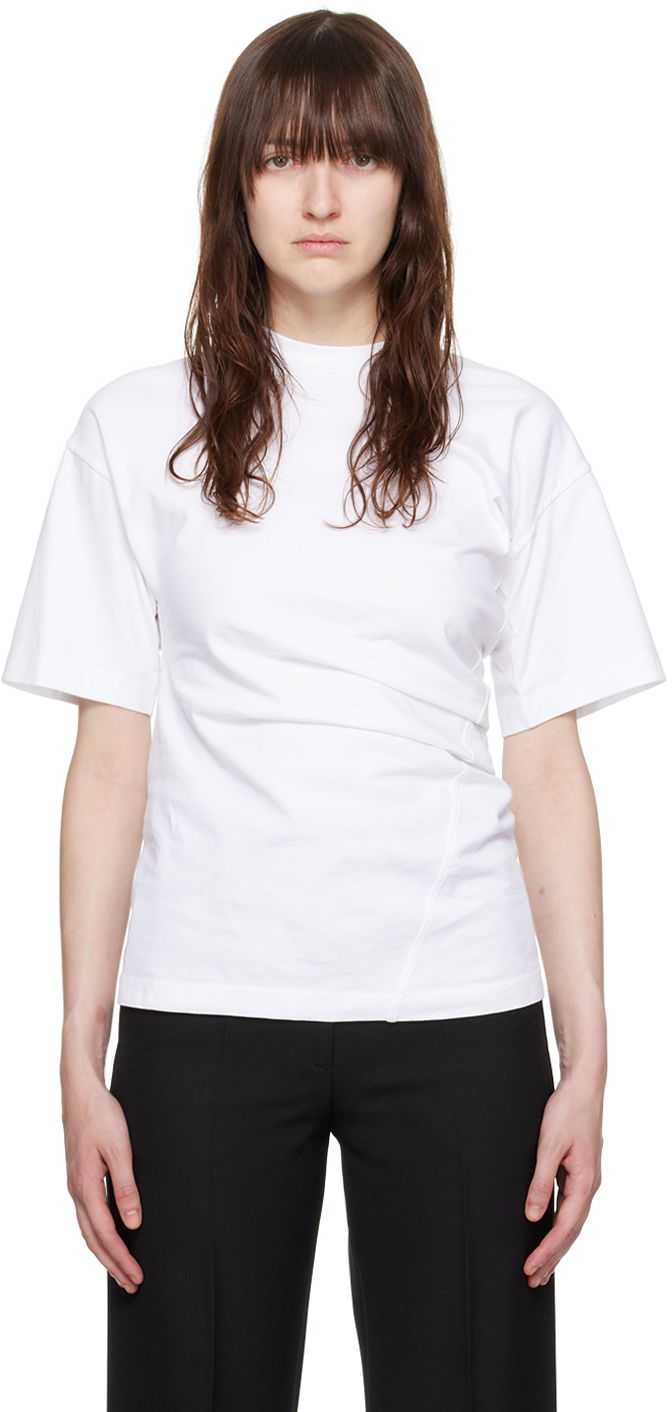 T-paita TOTEME Twisted T-Shirt Valkoinen | 243-WRT0342-FB0092